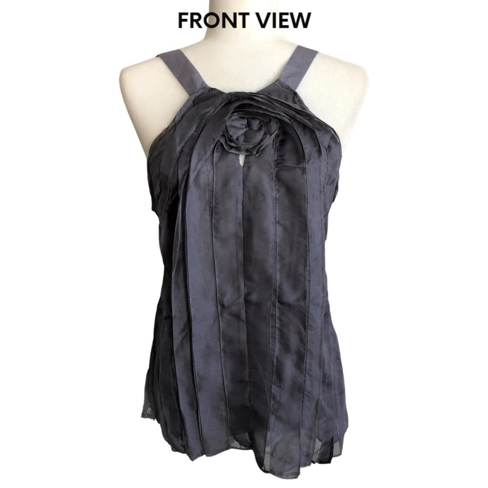 SALE!!!!! NWT Silky Sleeveless Top with Ruffles and Lace